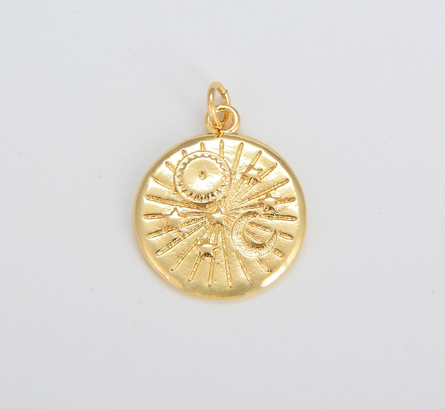 Sun, Moon and Star Medallion • 18k Gold Filled