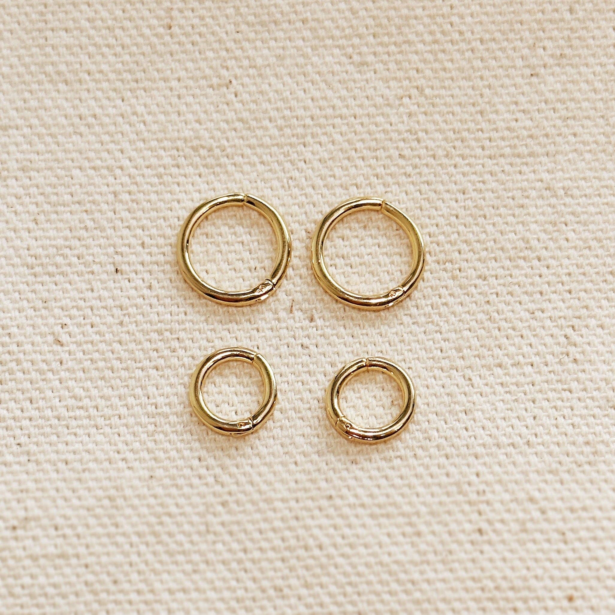 Mini Seamless Clicker Hoop Earrings • 18k Gold Filled