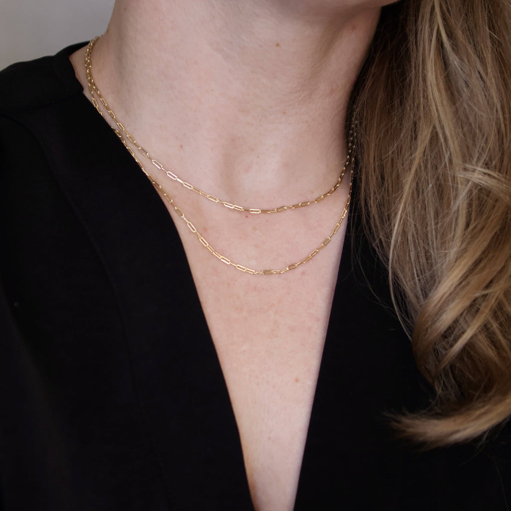 Verižica Mini Paperclip • 18k Gold Filled