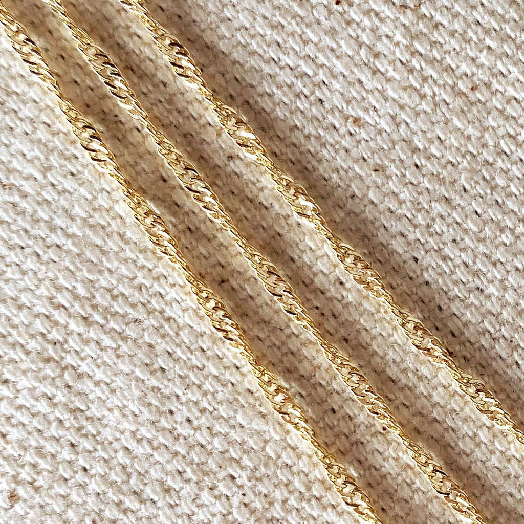 Singapore chain (1.7 mm, 45 cm) • 18k Gold Filled