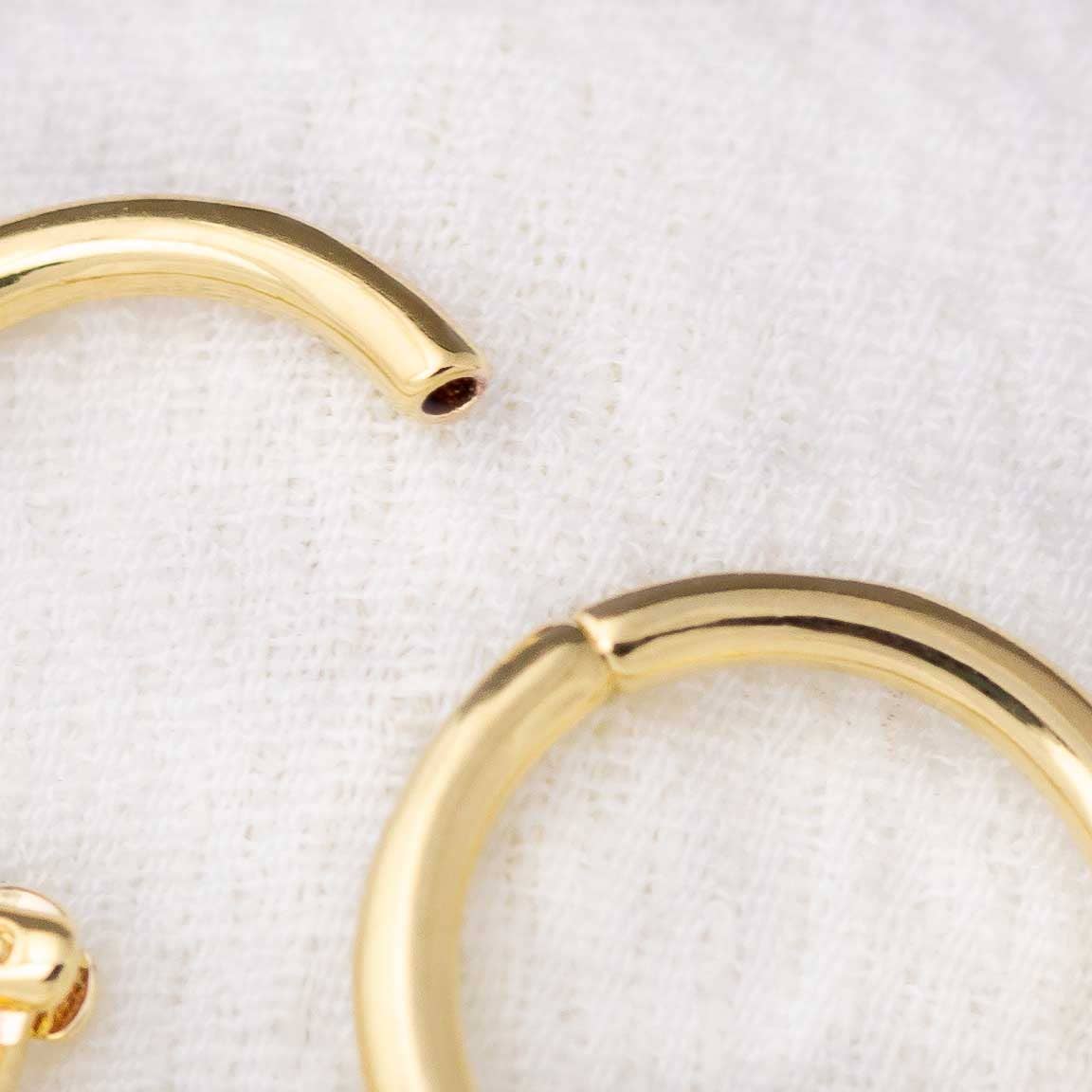 Mini Seamless Clicker Hoop Earrings • 18k Gold Filled
