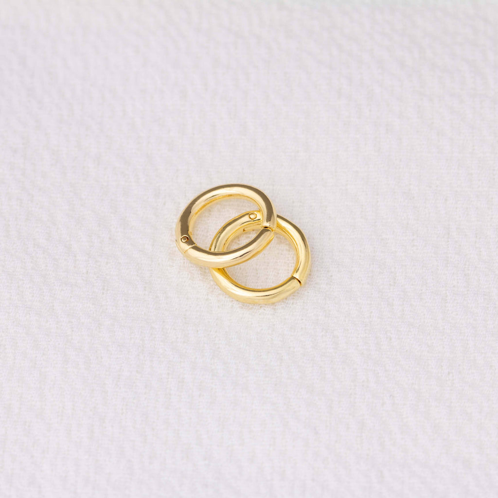Mini Seamless Clicker Hoop Earrings • 18k Gold Filled