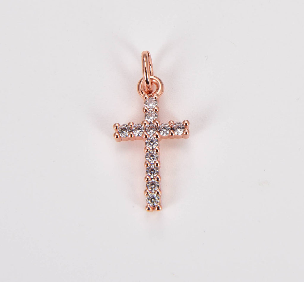Cross with crystals • 18k Gold Filled