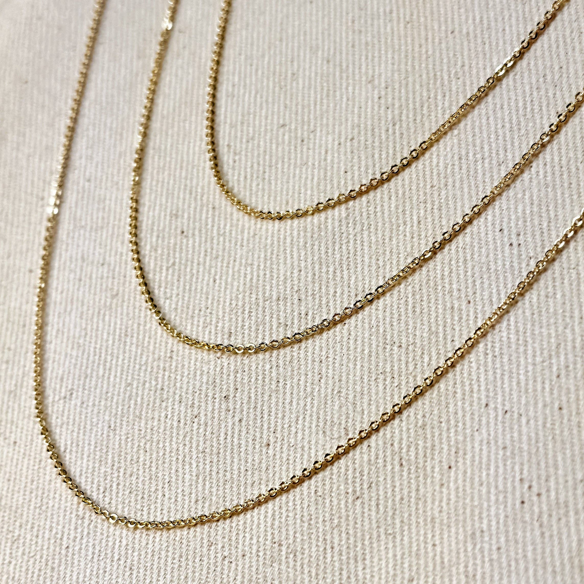 Verižica Cable  • 18k Gold Filled