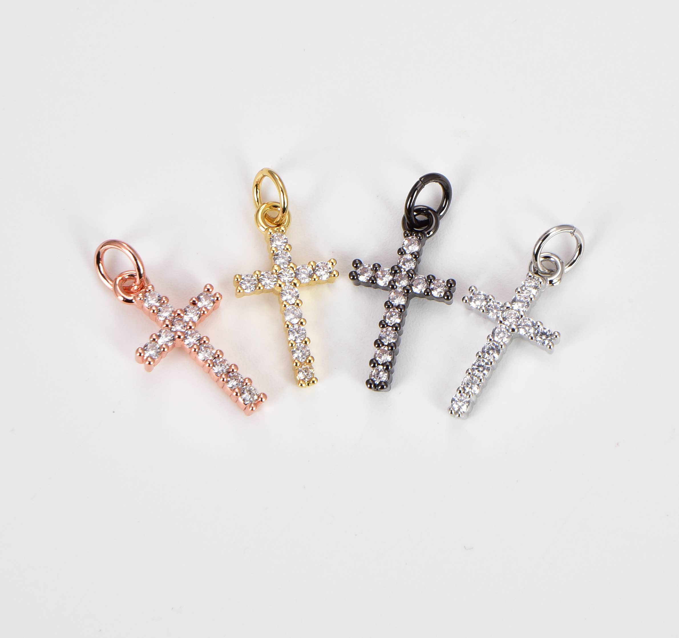 Cross with crystals • 18k Gold Filled