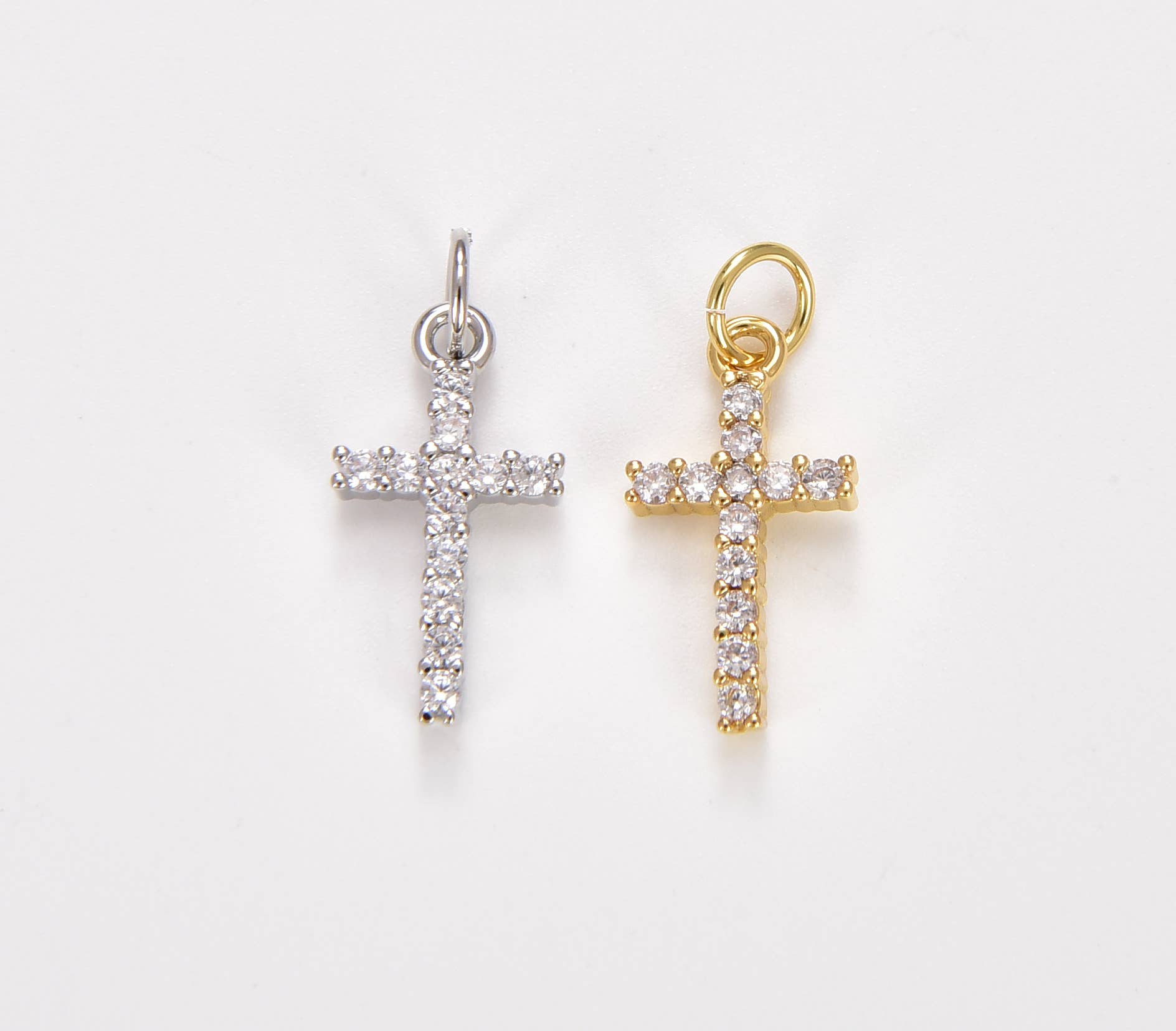 Cross with crystals • 18k Gold Filled