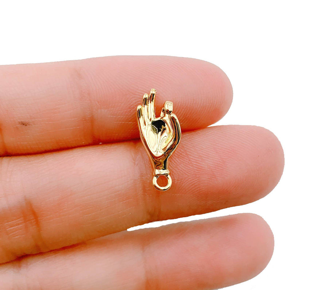 'OK' Hand Gesture Pendant • 18k Gold Filled