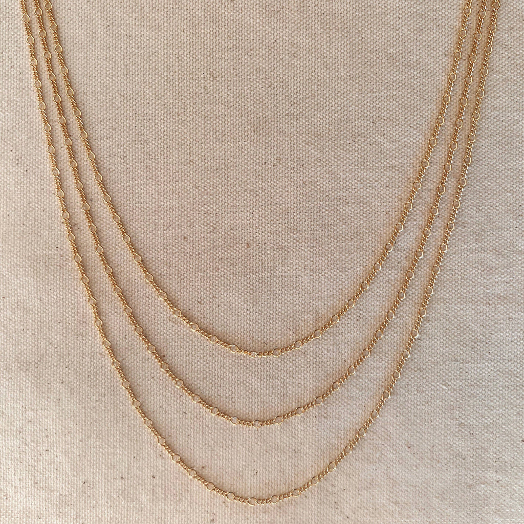 Verižica zaobljen Figaro • 18k Gold Filled