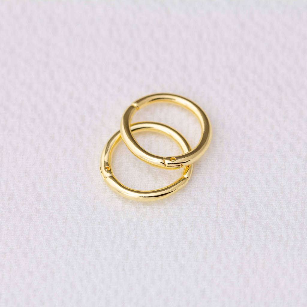 Mini Seamless Clicker Hoop Earrings • 18k Gold Filled