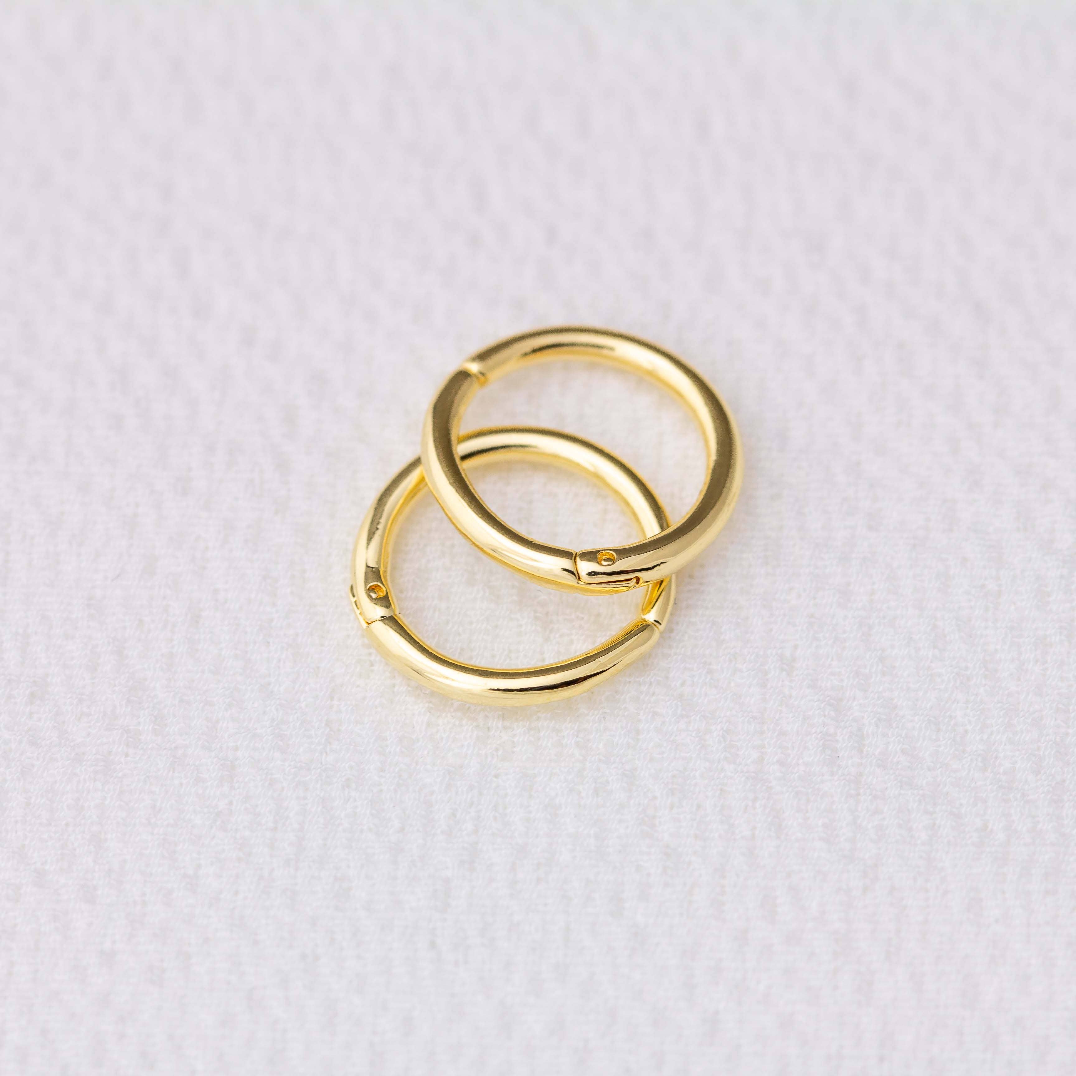 Mini Seamless Clicker Hoop Earrings • 18k Gold Filled