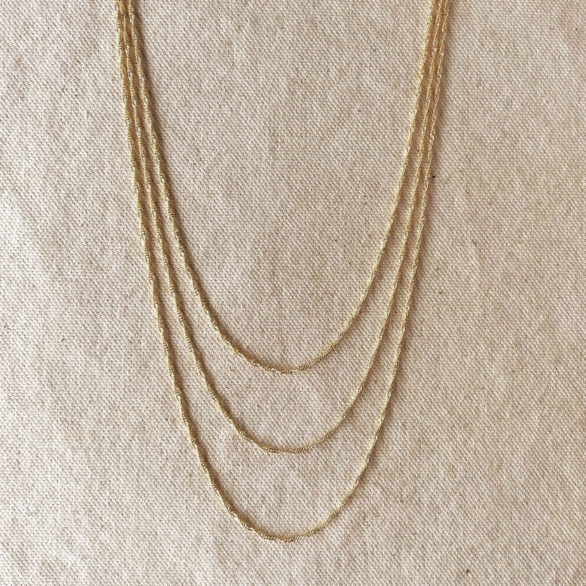 Singapore chain (1.7 mm, 45 cm) • 18k Gold Filled