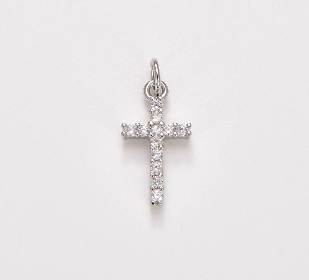 Cross with crystals • 18k Gold Filled