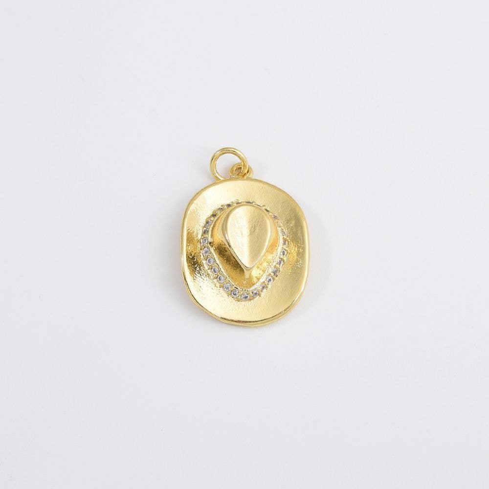 Kavbojski klobuk s cirkoni • 18k Gold Filled
