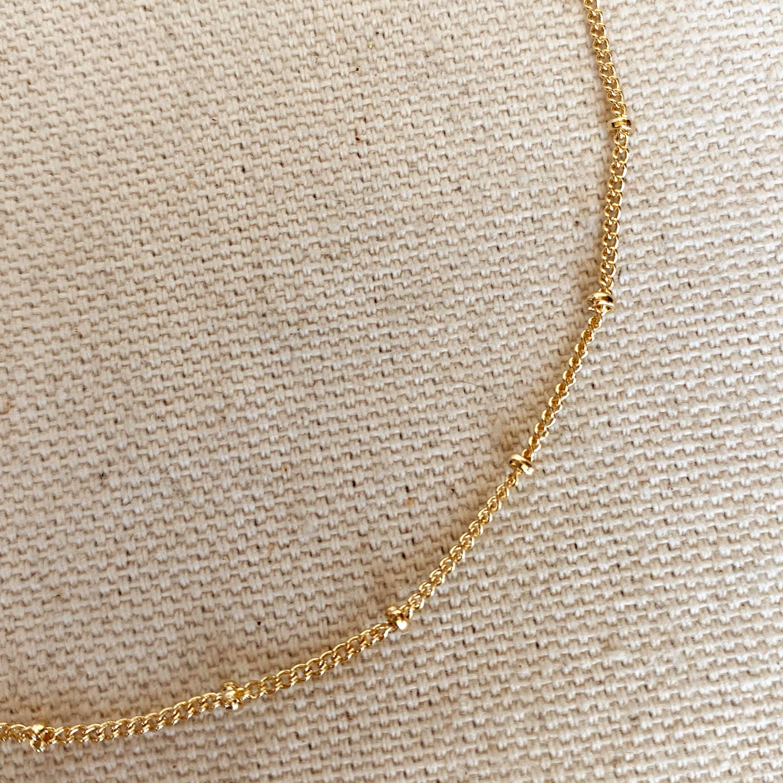 * Satellite Chain Anklet • 18k Gold Filled