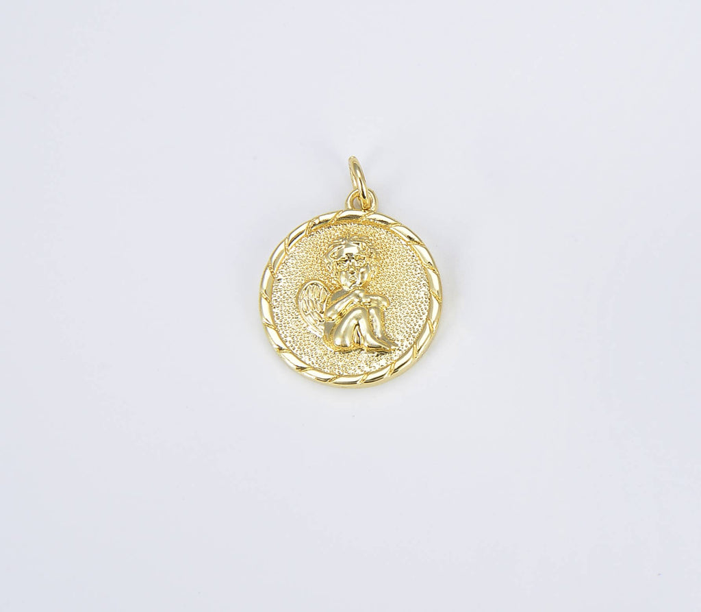 Little angel 'cherub' pendant • 18k Gold Filled