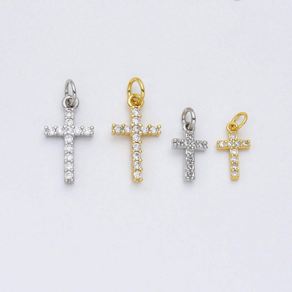 Cross with crystals • 18k Gold Filled