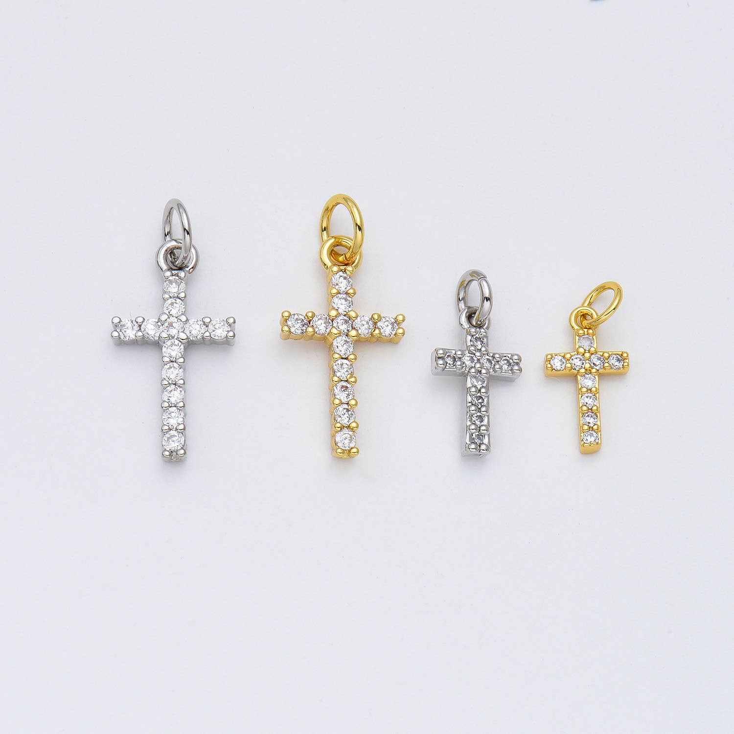 Cross with crystals • 18k Gold Filled