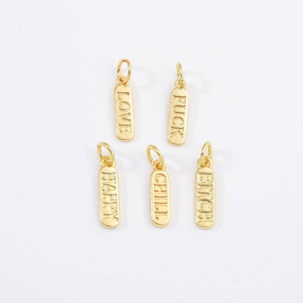 Pendants with engraved inscription • 18k Gold Filled