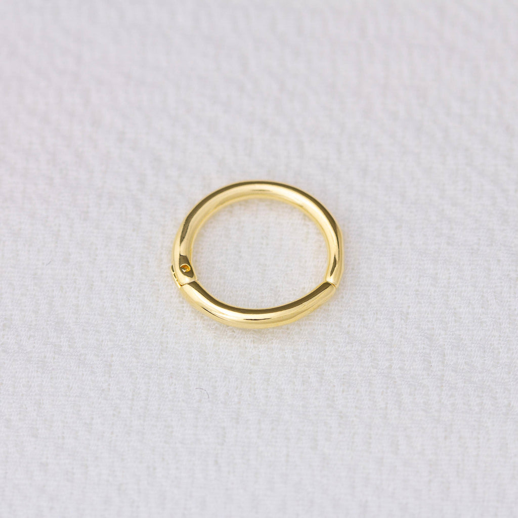 Mini Seamless Clicker Hoop Earrings • 18k Gold Filled