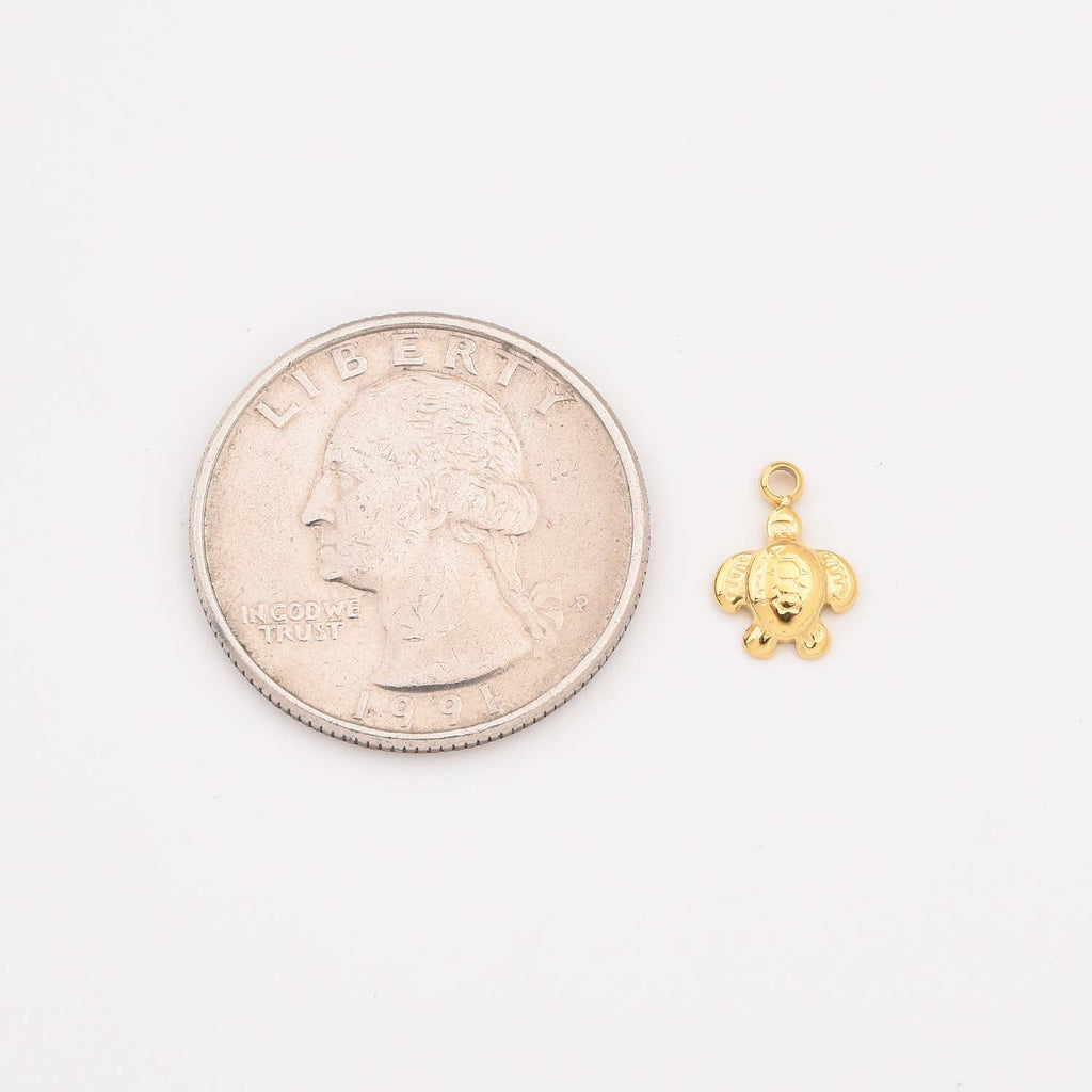 Turtle Pendant • 18k Gold Filled