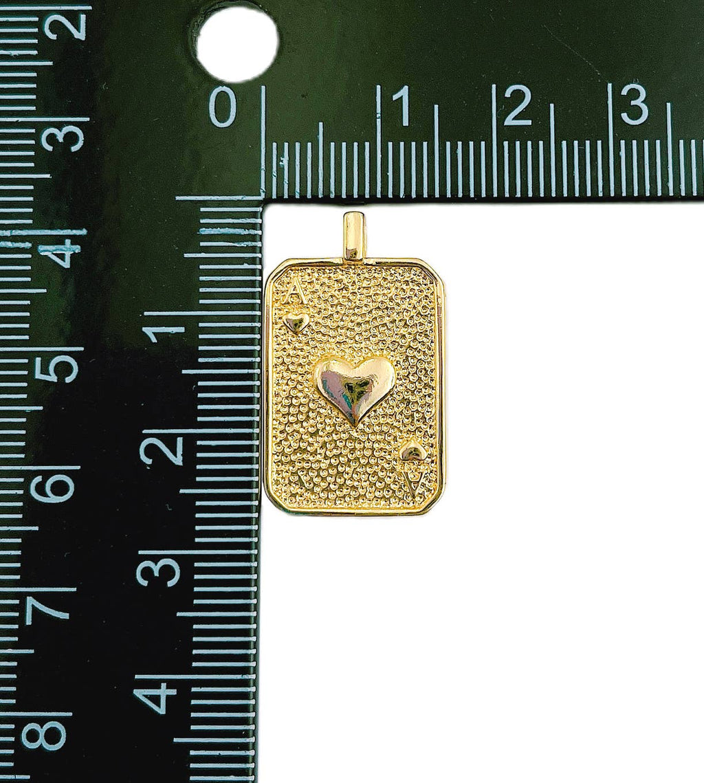 Ace of Hearts Card • 18k Gold Filled