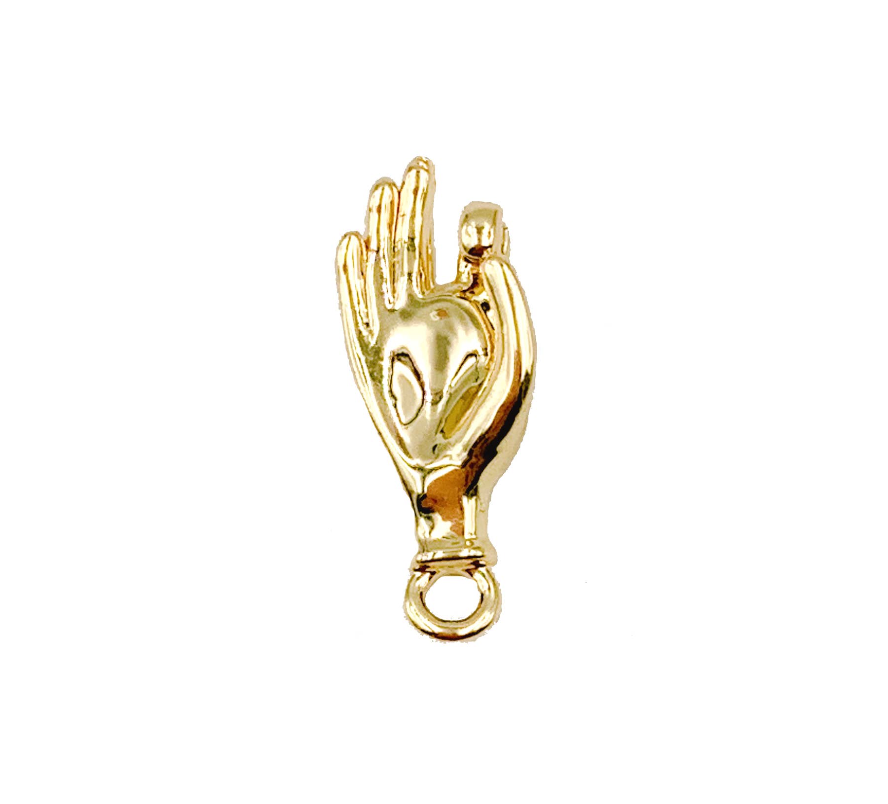 'OK' Hand Gesture Pendant • 18k Gold Filled