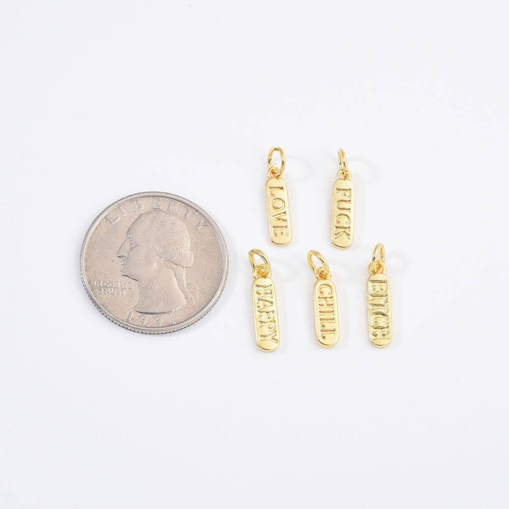 Pendants with engraved inscription • 18k Gold Filled