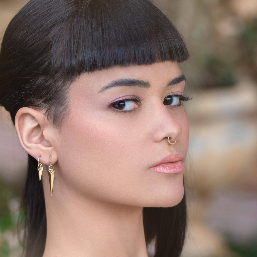 Mini Seamless Clicker Hoop Earrings • 18k Gold Filled