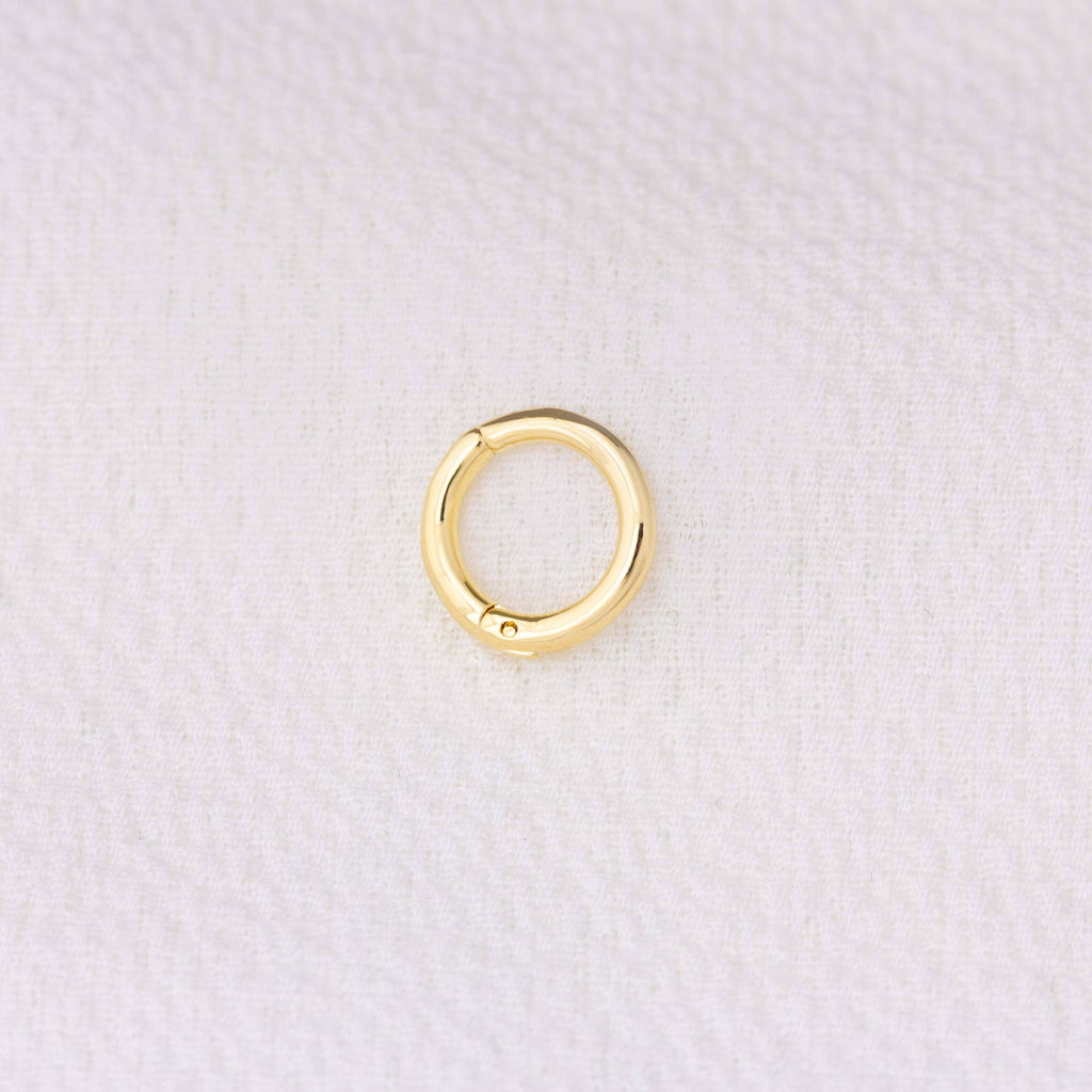 Mini Seamless Clicker Hoop Earrings • 18k Gold Filled