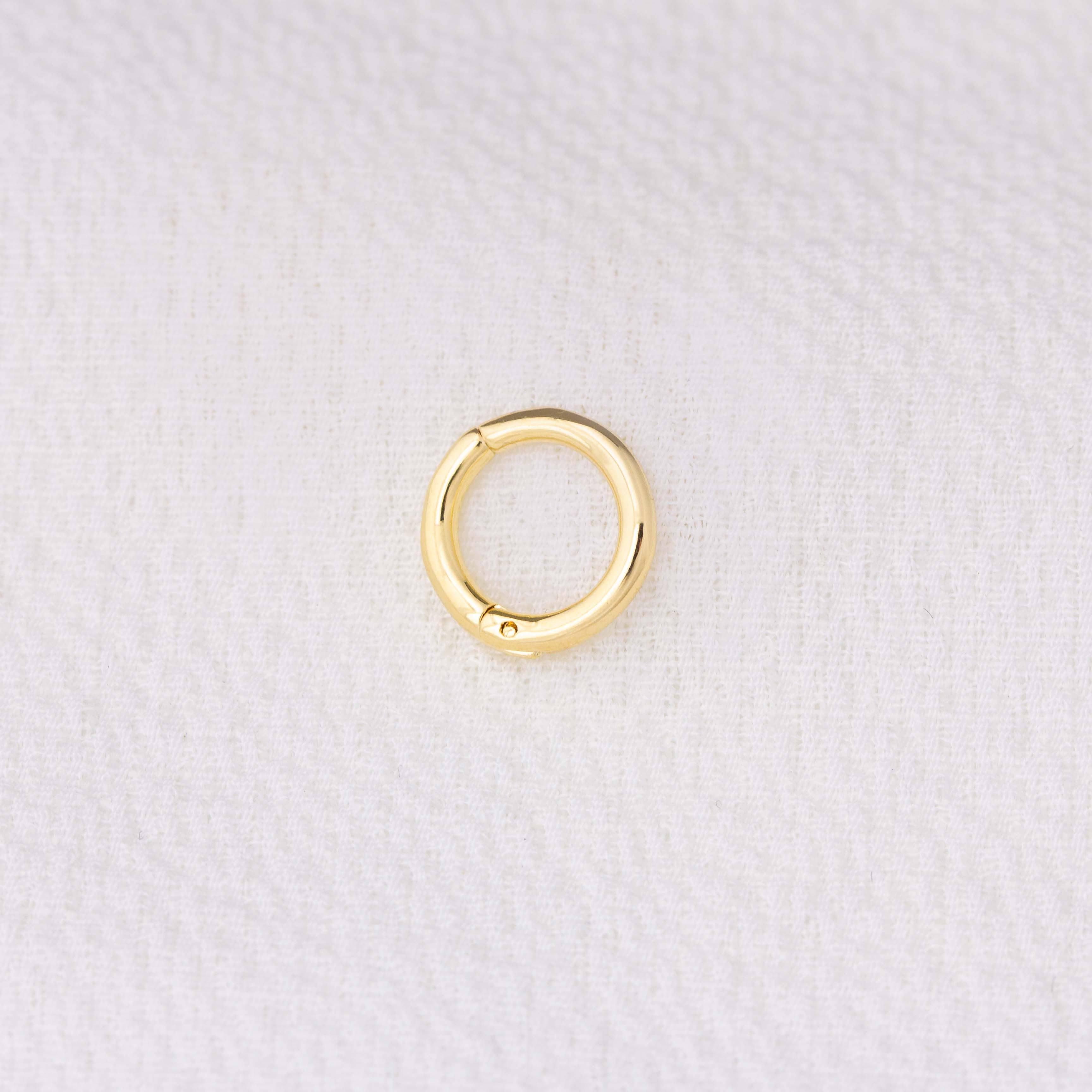 Mini Seamless Clicker Hoop Earrings • 18k Gold Filled