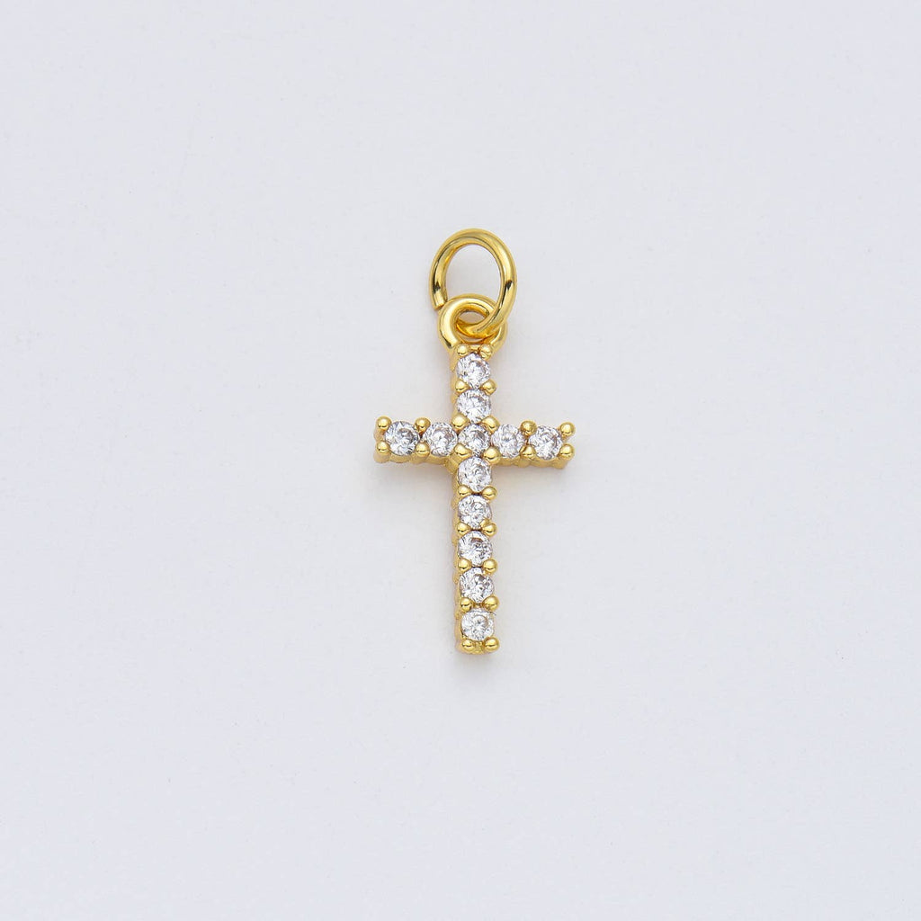 Cross with crystals • 18k Gold Filled
