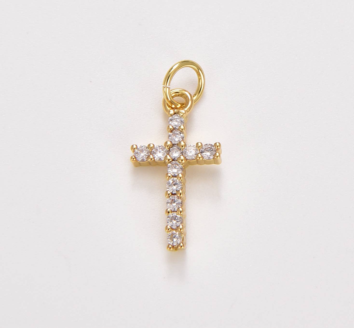 Cross with crystals • 18k Gold Filled