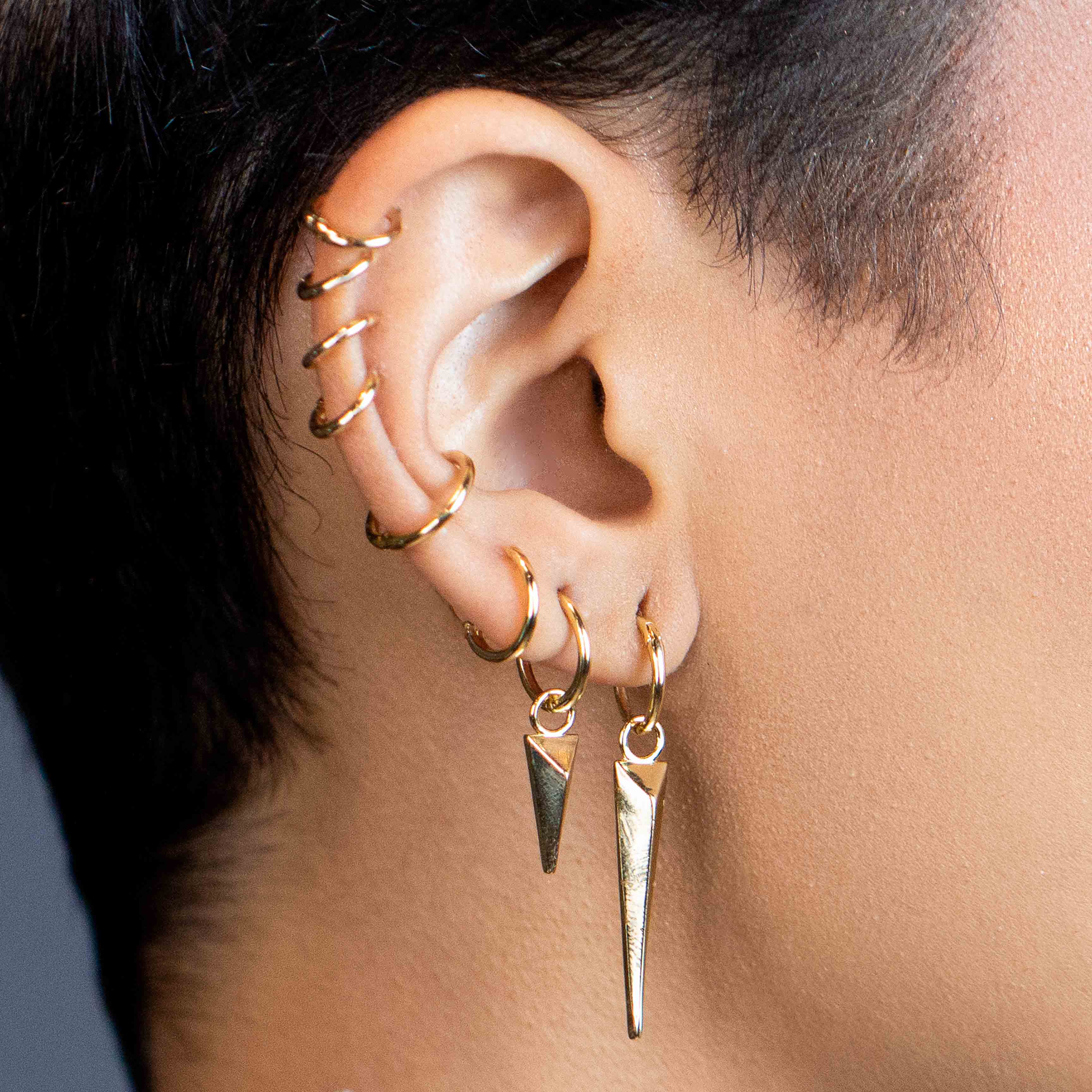 Mini Seamless Clicker Hoop Earrings • 18k Gold Filled