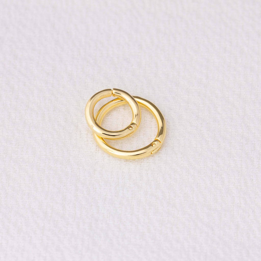 Mini Seamless Clicker Hoop Earrings • 18k Gold Filled