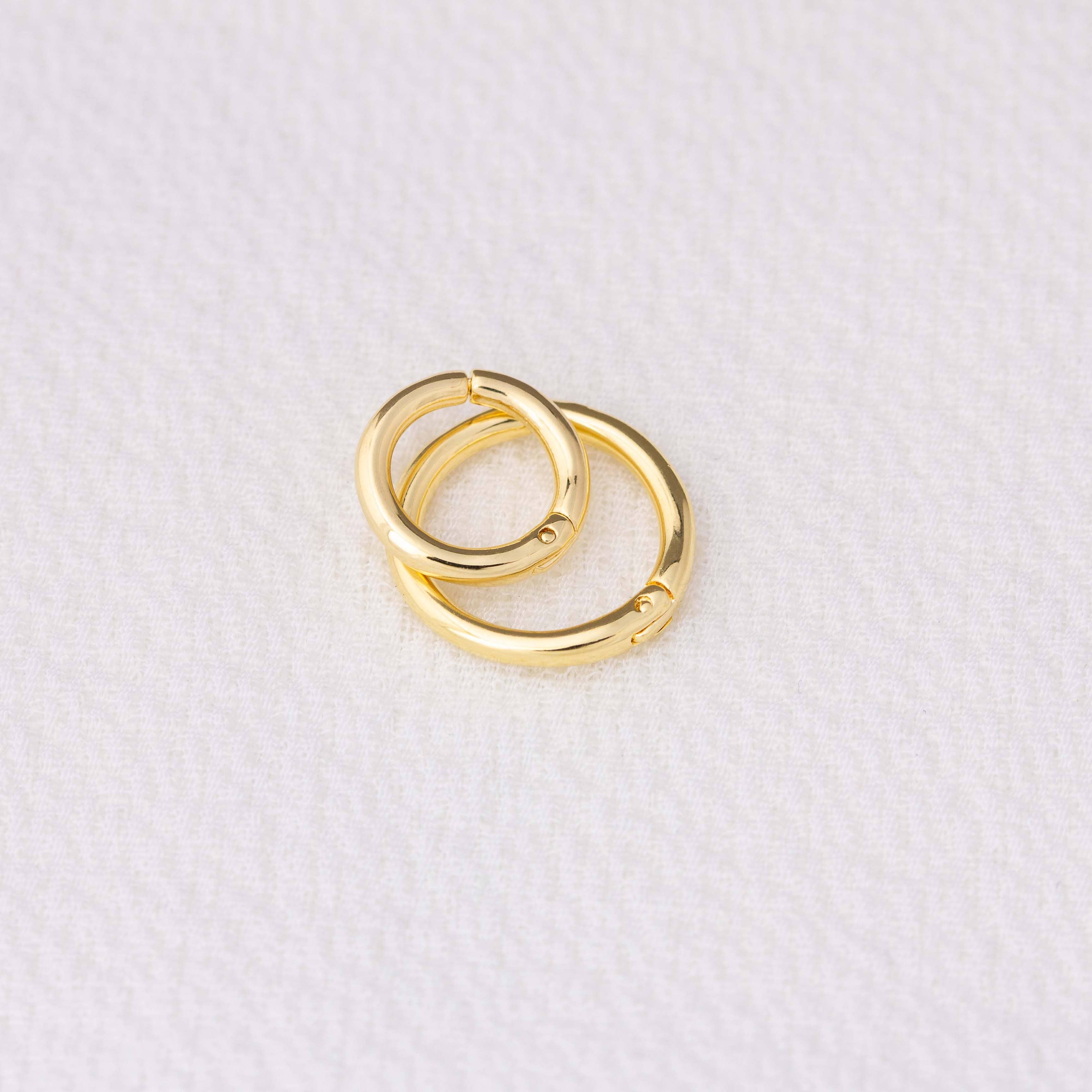 Mini Seamless Clicker Hoop Earrings • 18k Gold Filled