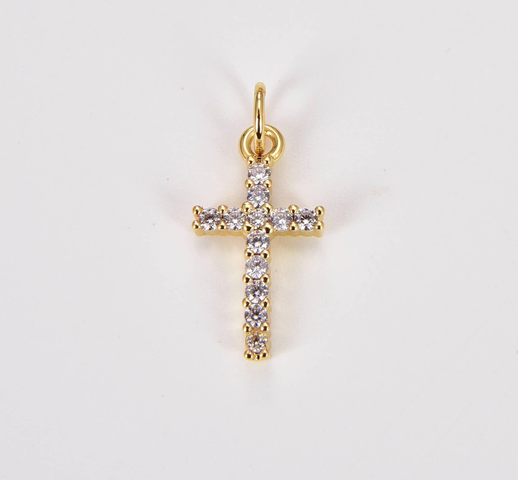 Cross with crystals • 18k Gold Filled