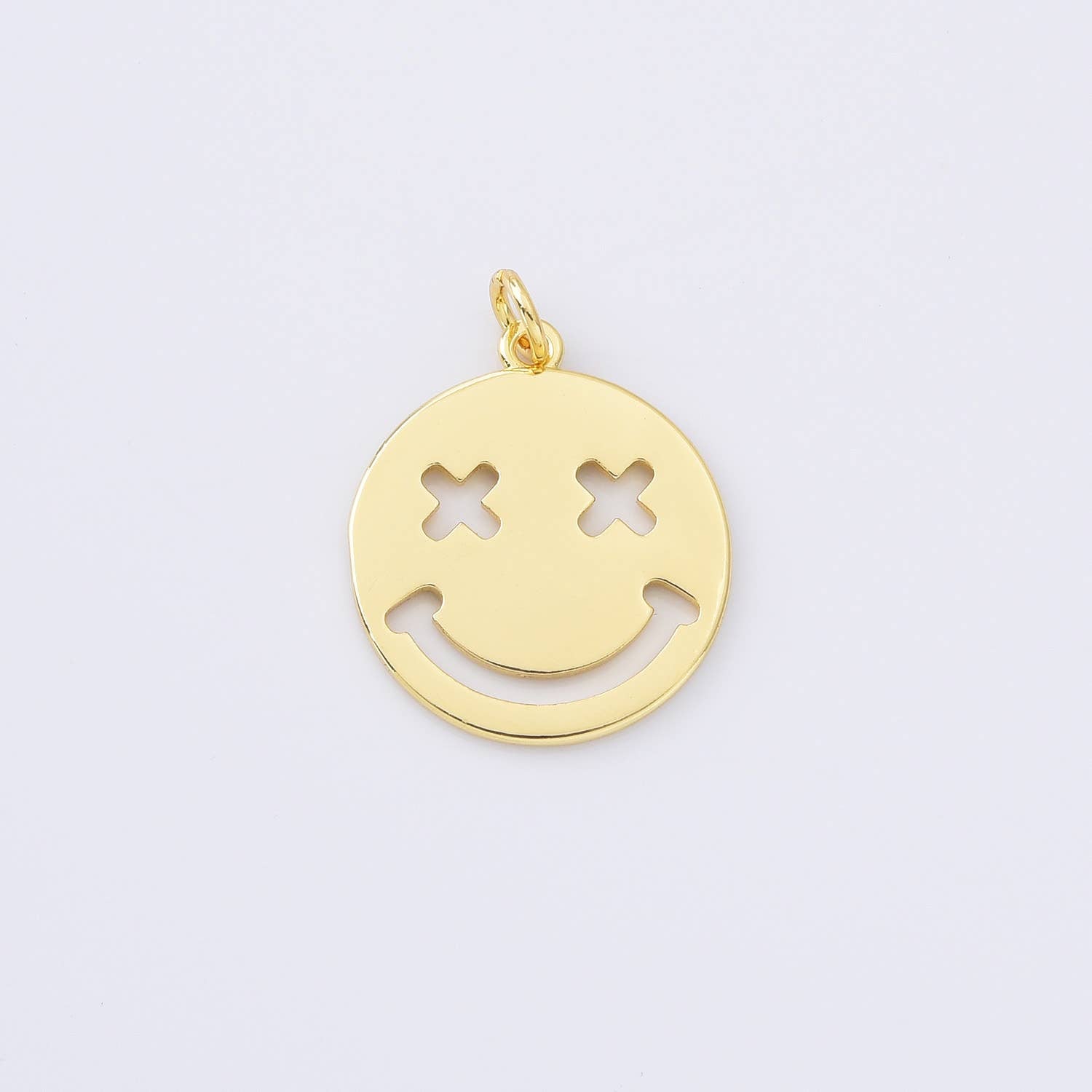 Smiley face 'emoji' pendant • 18k Gold Filled