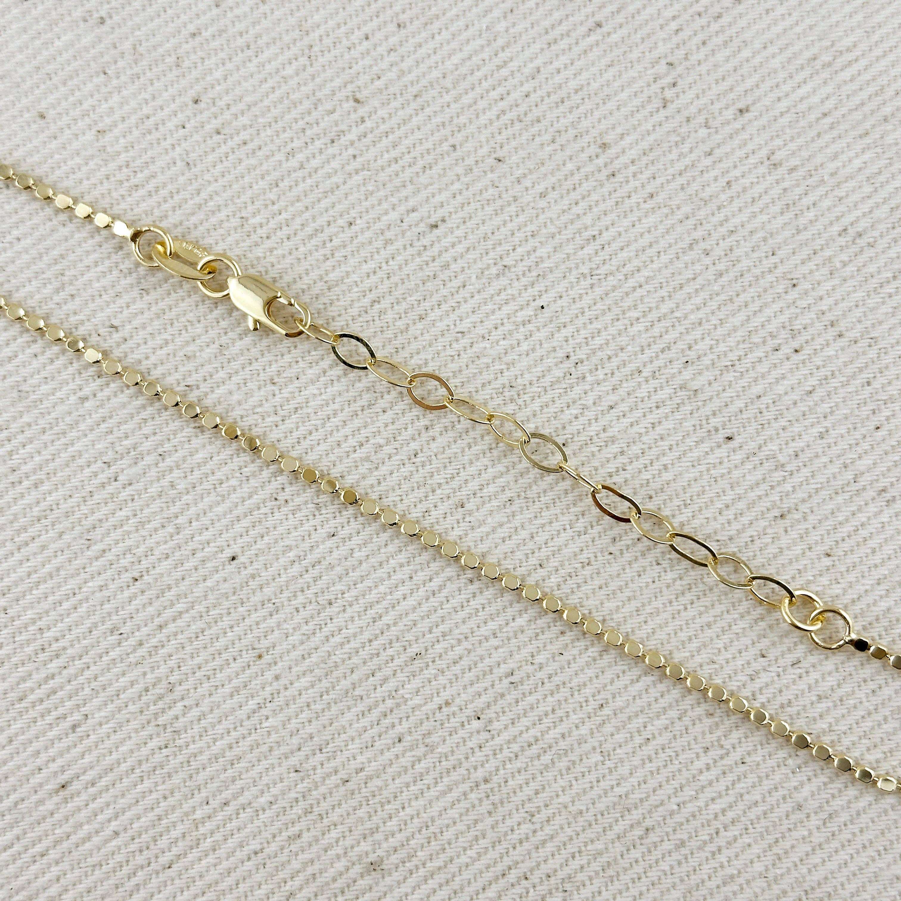 Zapestnica z ravnimi pikicami 1,5mm • 18k Gold Filled