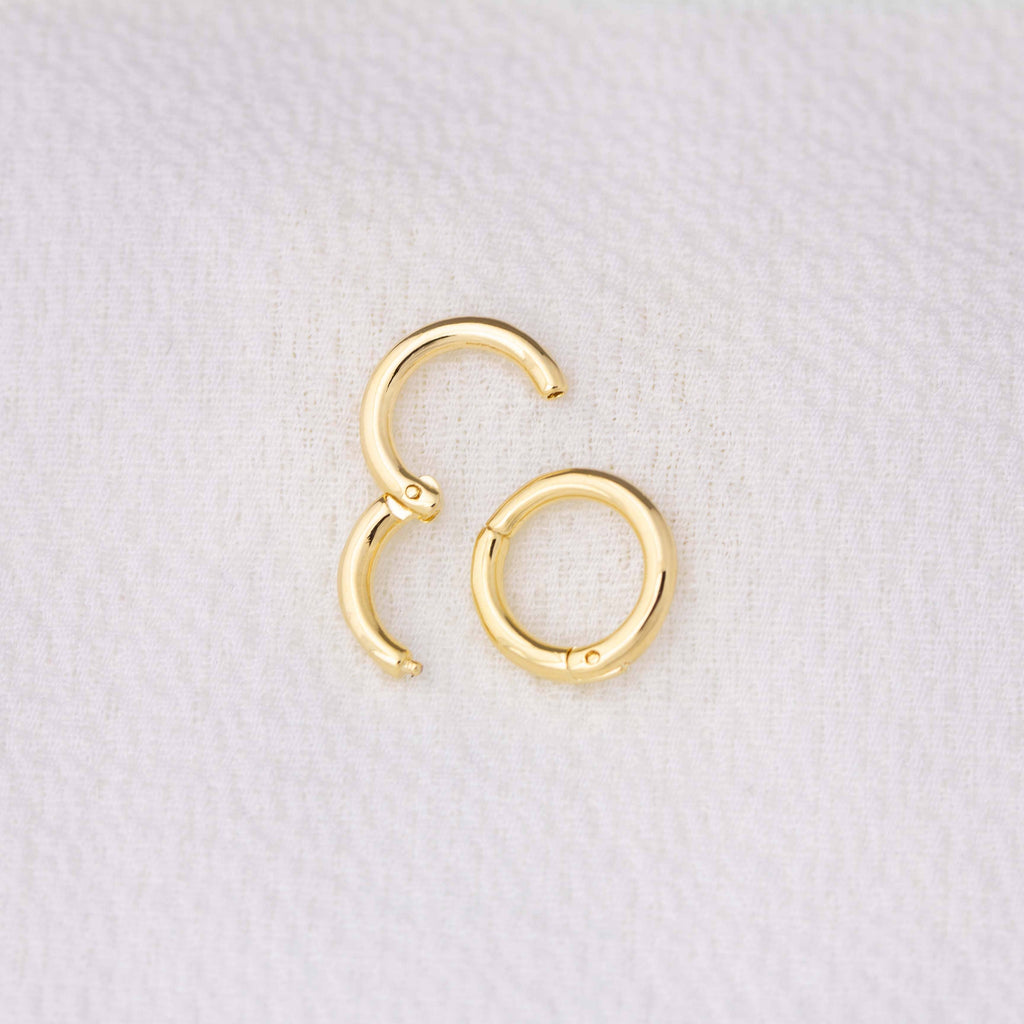 Mini Seamless Clicker Hoop Earrings • 18k Gold Filled