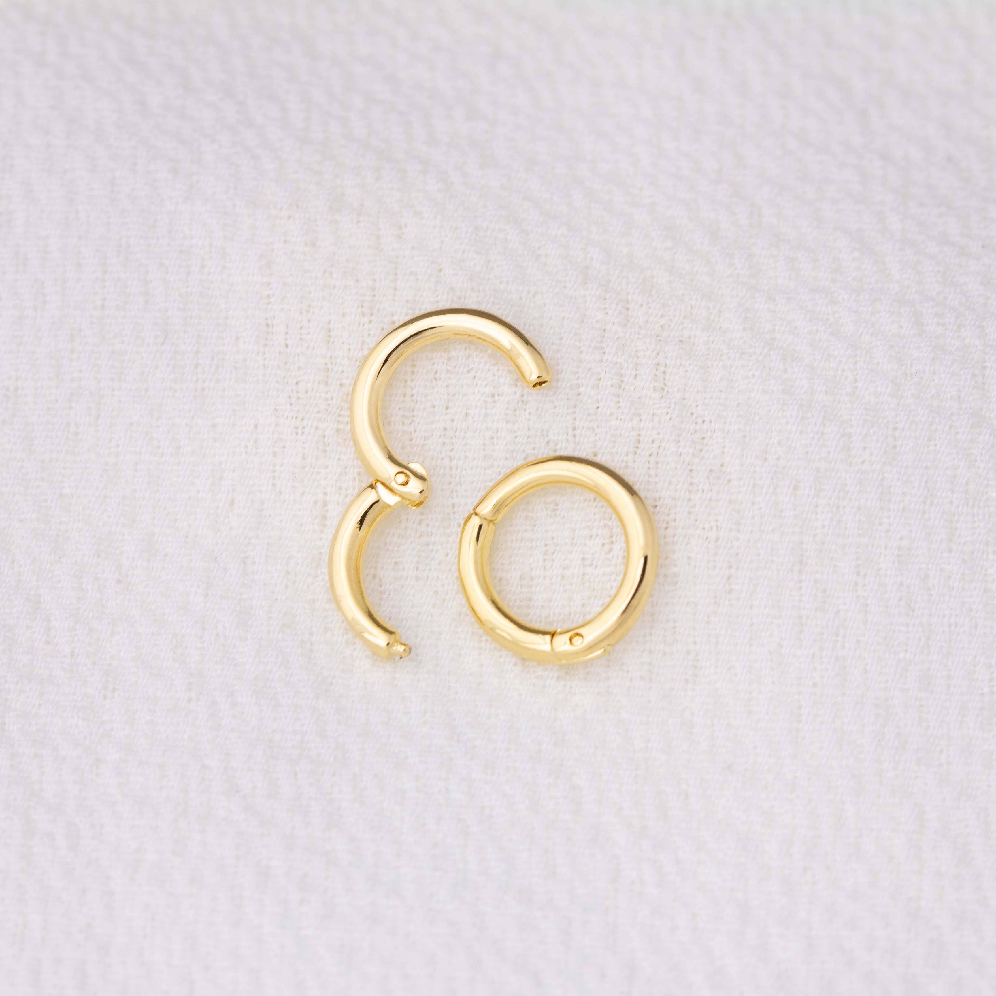 Mini Seamless Clicker Hoop Earrings • 18k Gold Filled