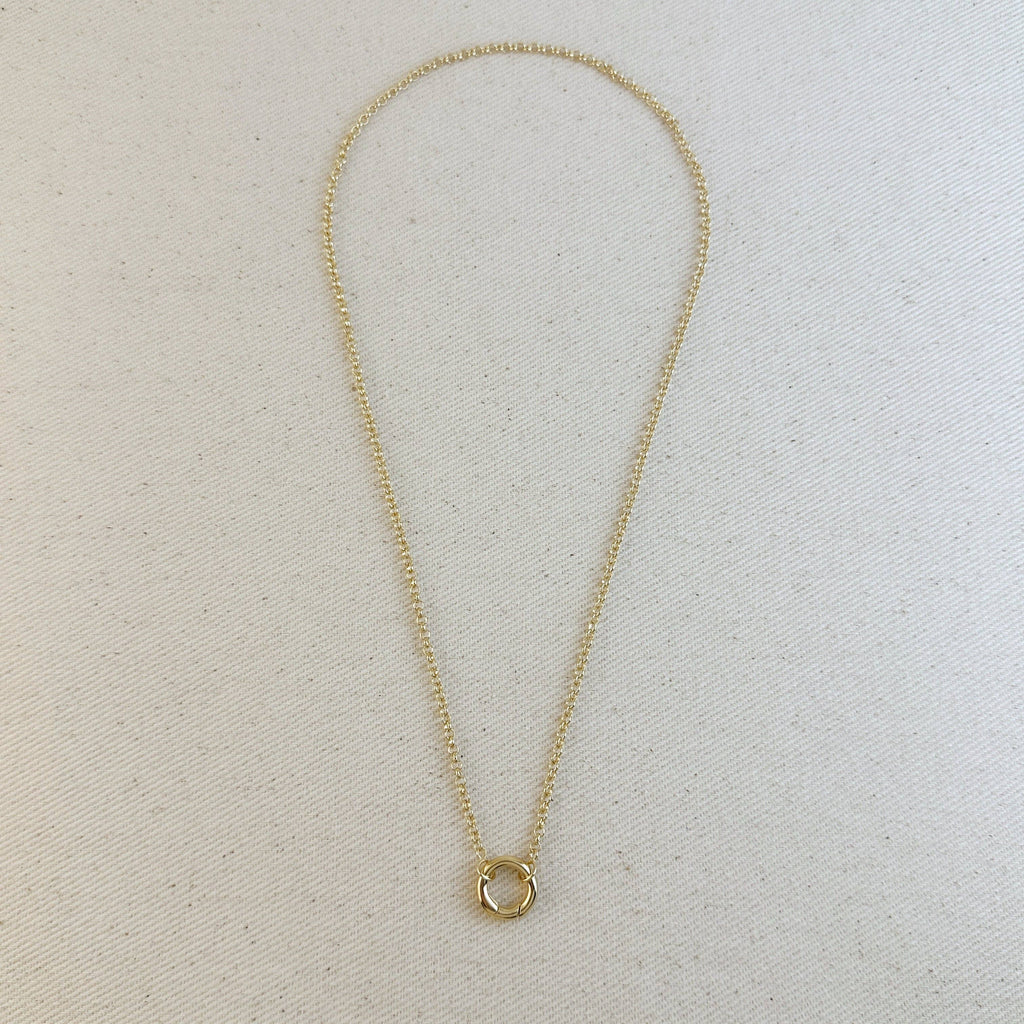 Verižica Rolo s karabin zapiralom  • 18k Gold Filled